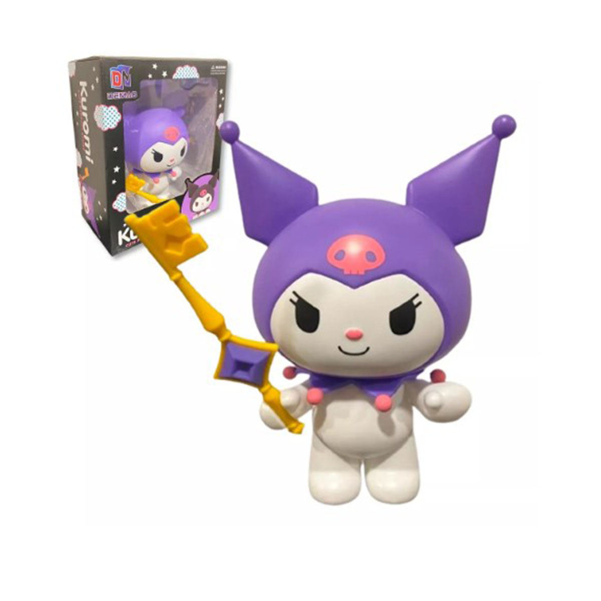 Figura Grande Kuromi Demao Anime Colección Lila DM 