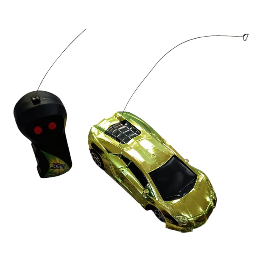 Carro Rc Juguete chico escala 1:24 Juguete Luz Sonido Arcoíris Carreras Verde Metal