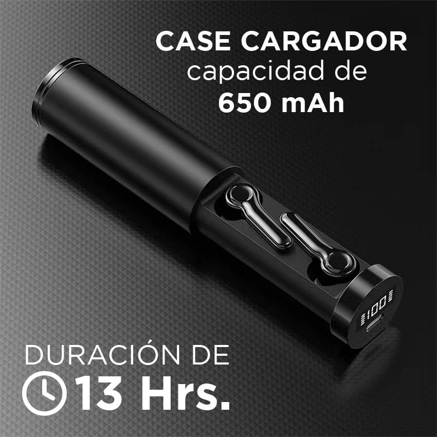 JH HOKINS Audífonos con Micrófono, Compatible con Asistente Siri, Alexa, Google, Bluetooth 5.3 con Control Táctil, Auriculares con Estuche de Carga, 13 Horas de Uso