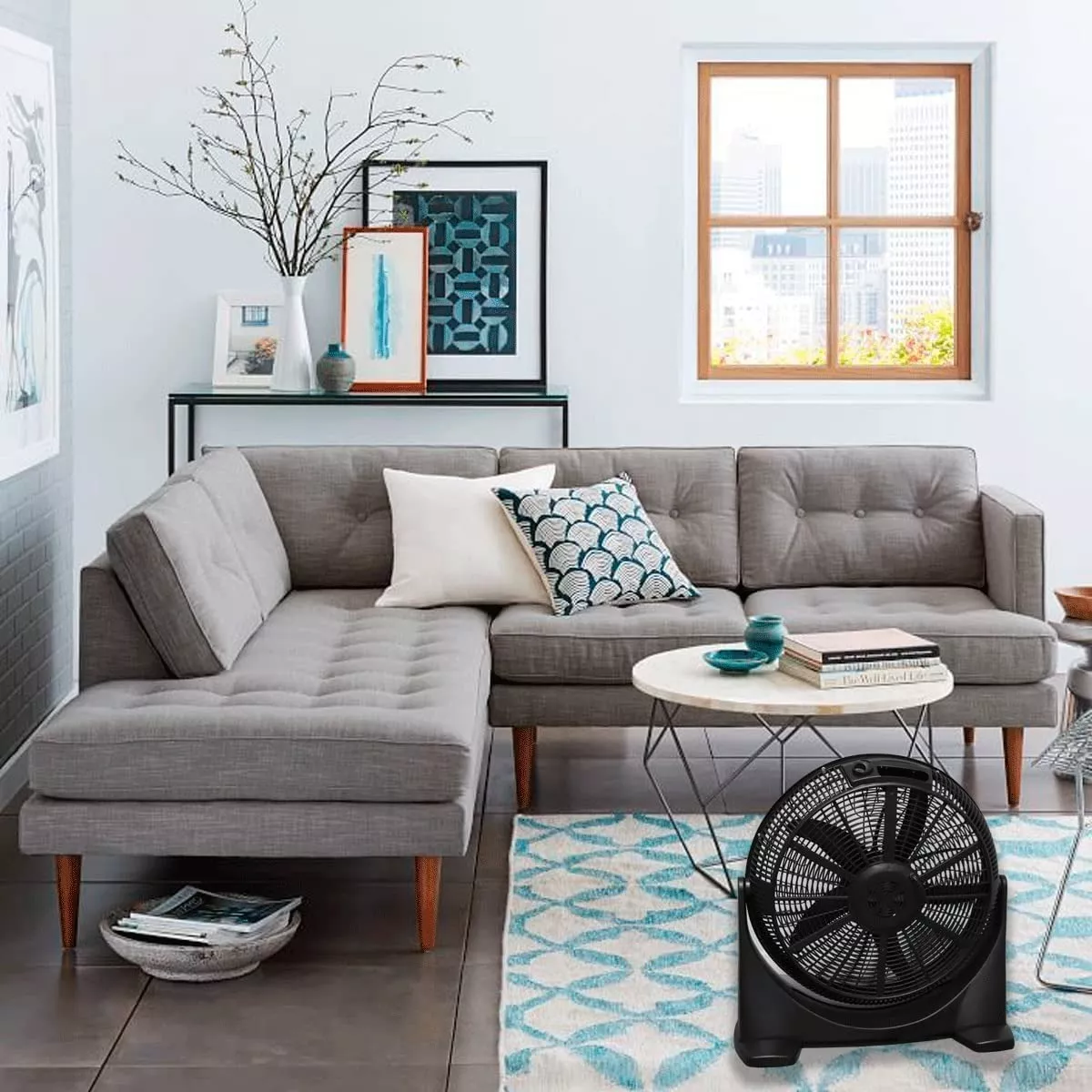 Katoa, Ventilador Circular de Aire 20" de 3 Velocidades, Inclinación Ajustable