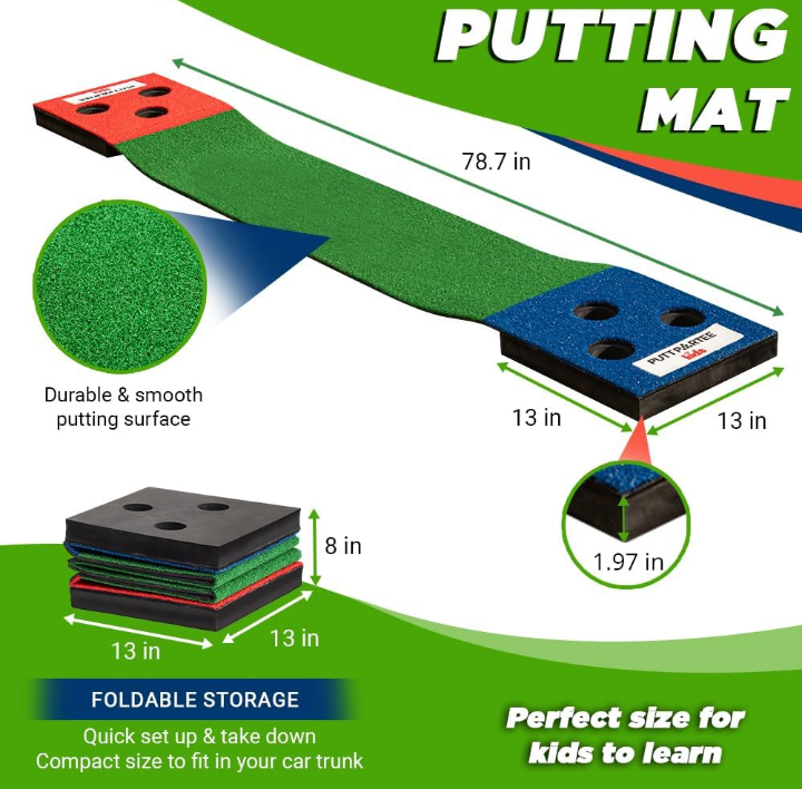 Juego de golf portátil infantil ajustable pelota real