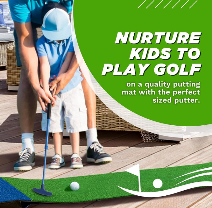 Juego de golf portátil infantil ajustable pelota real