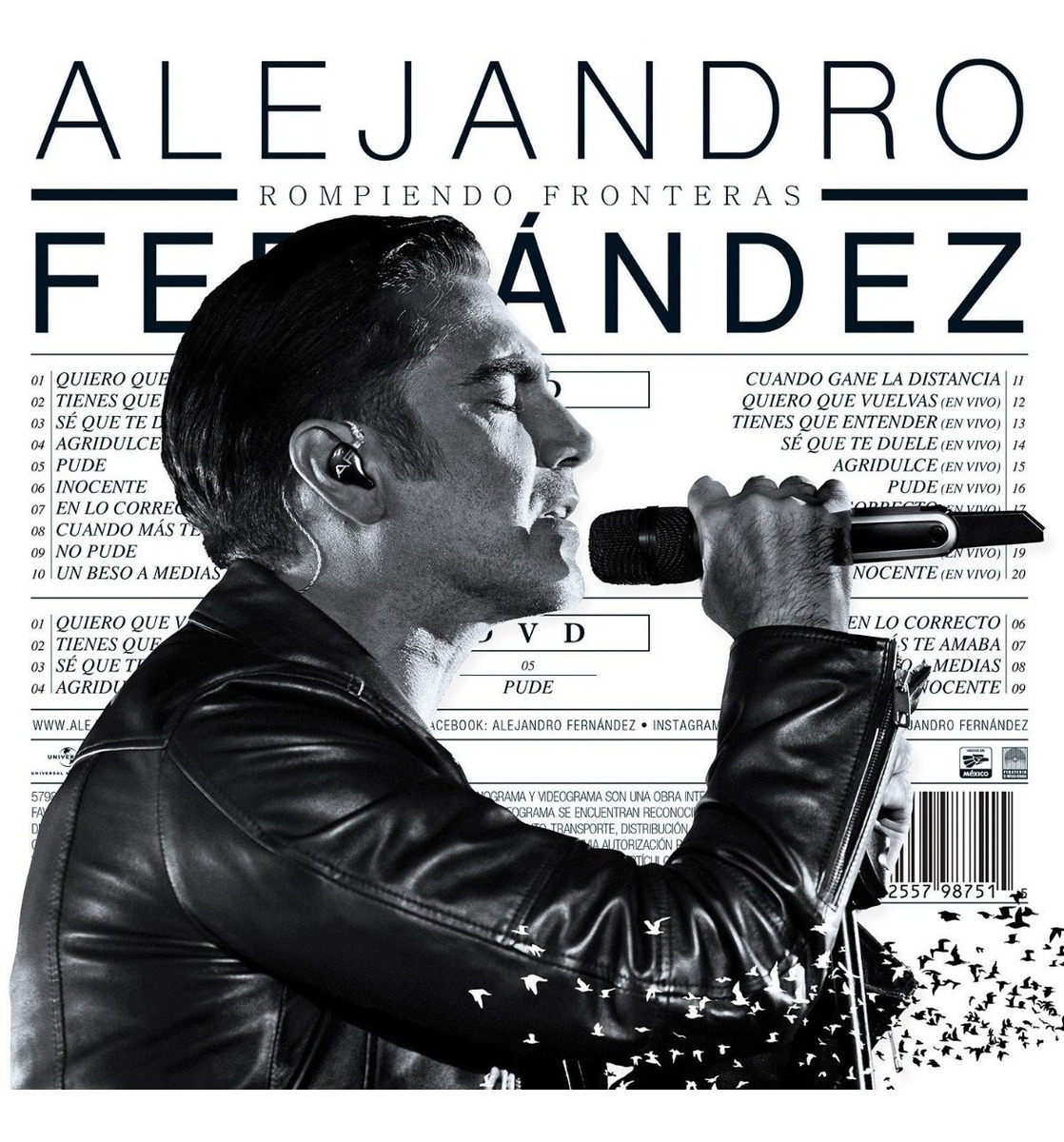Rompiendo Fronteras  Deluxe - Alejandro Fernandez Cd + Dvd