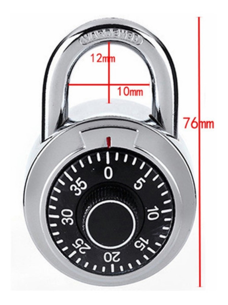 Candado De Combinación 50 Mm Con Combinación Lock Blanco 1 Pieza
