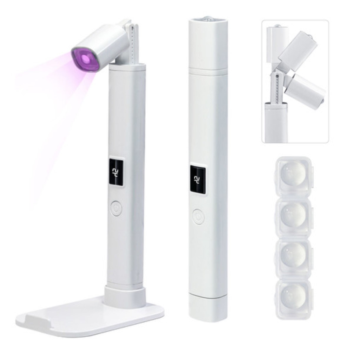 Mini Portátil Lámpara Uv Led Uñas Usb Recargable Blanca