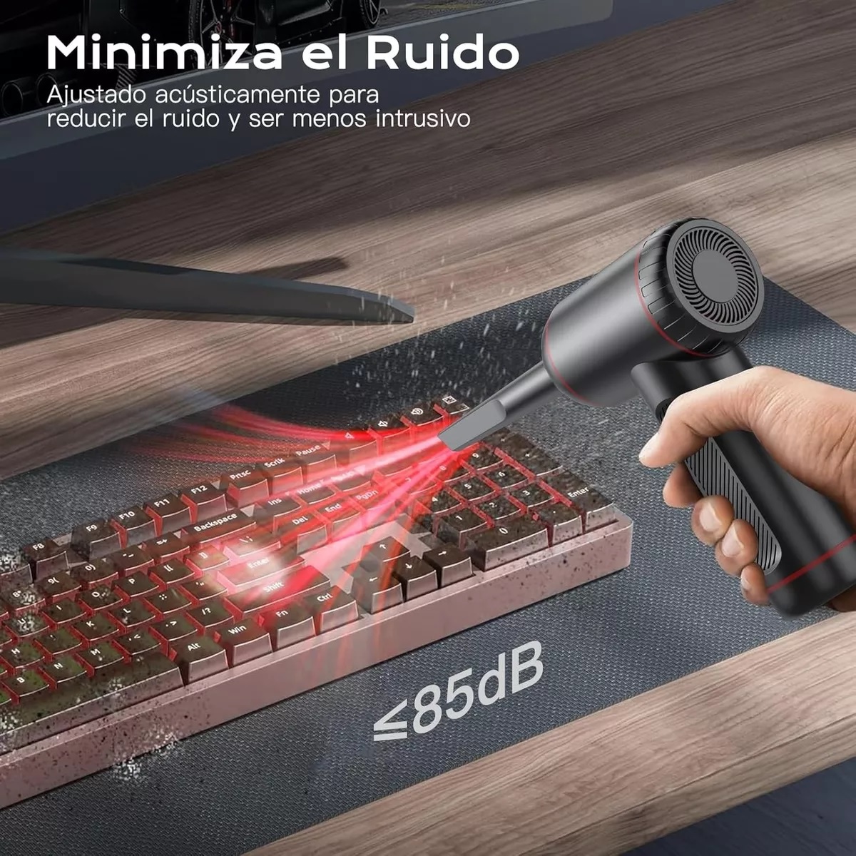 Kit Limpieza Pc Inalámbrico Aire Soplador Plumero Portátil