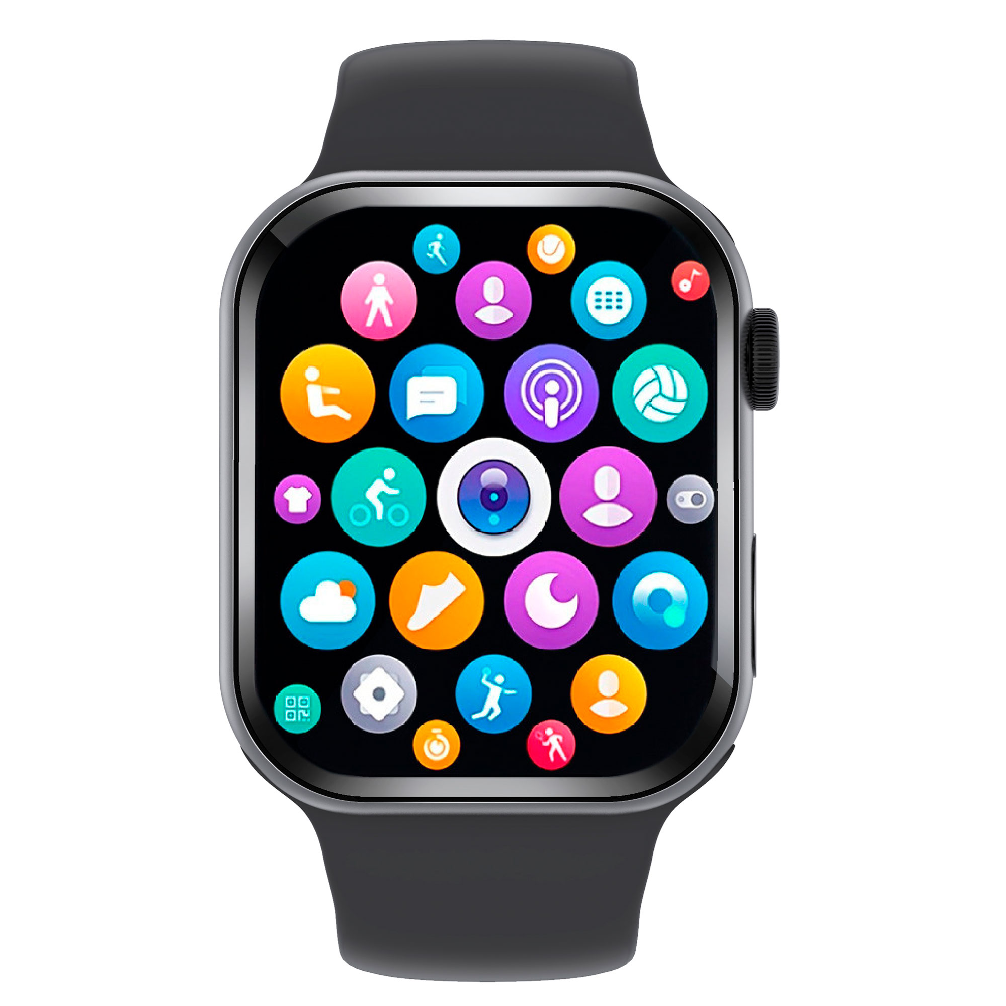 Reloj Smartwatch VAK f9 IP67 Metal Apple Health pasos Calorias Negro