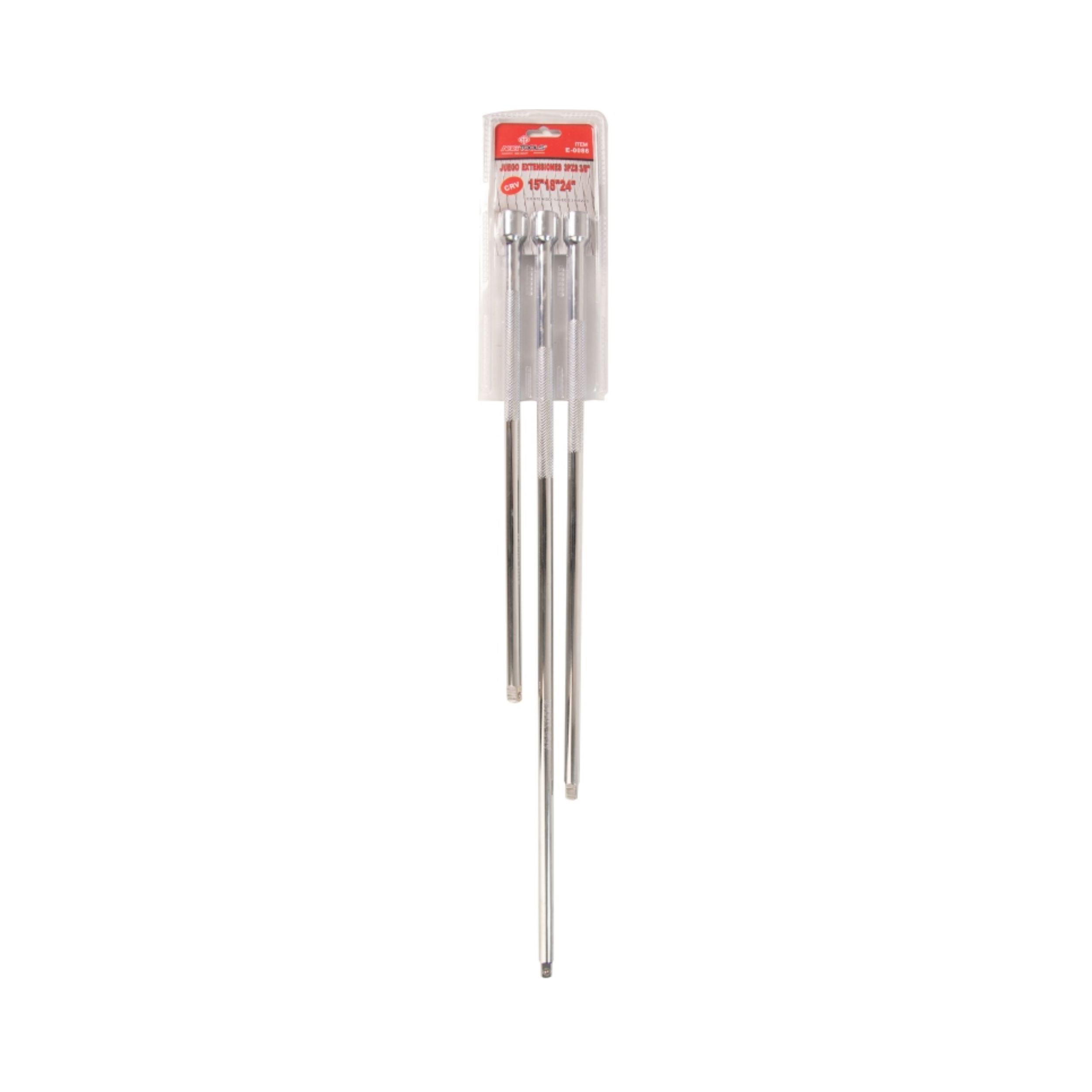Extensiones Extra Largas para Llave de 3/8, Set de 3 Piezas de 15" - 18" - 24"