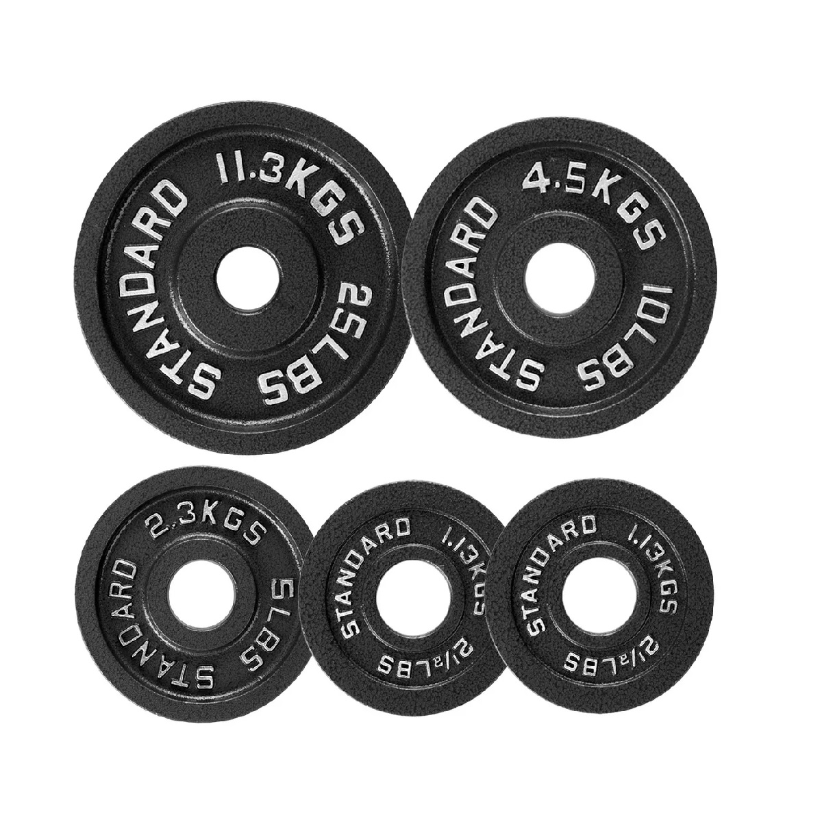 Kit De 5 Discos Para Barra / Mancuernas,2.5lb,5lb,10lb,25lb