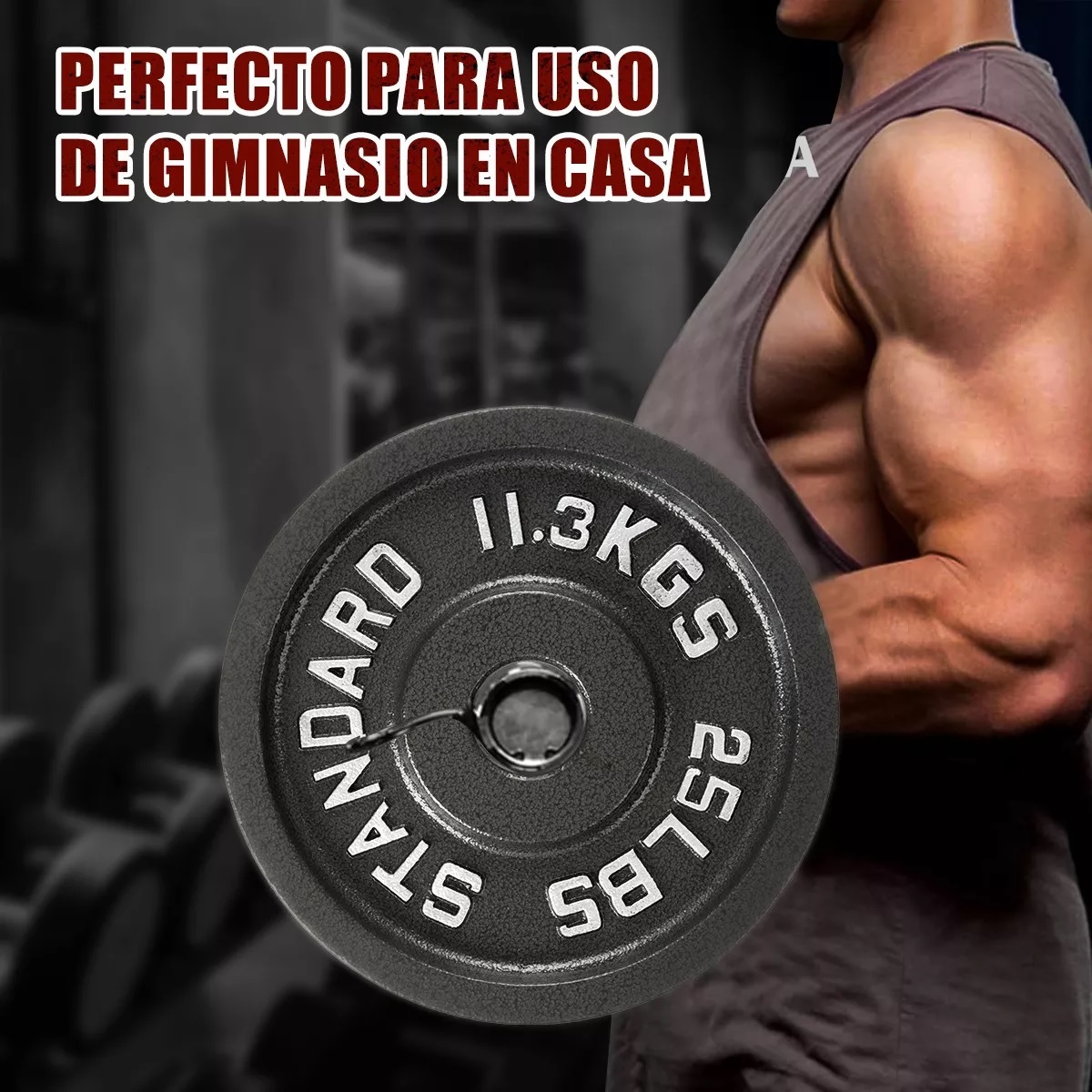 Kit De 5 Discos Para Barra / Mancuernas,2.5lb,5lb,10lb,25lb