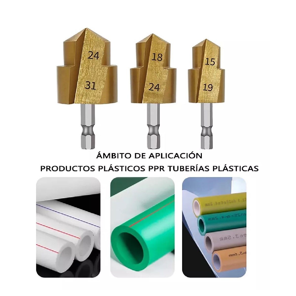 Broca Escalonada De Elevación Ppr Brocas Para Taladro 3pcs