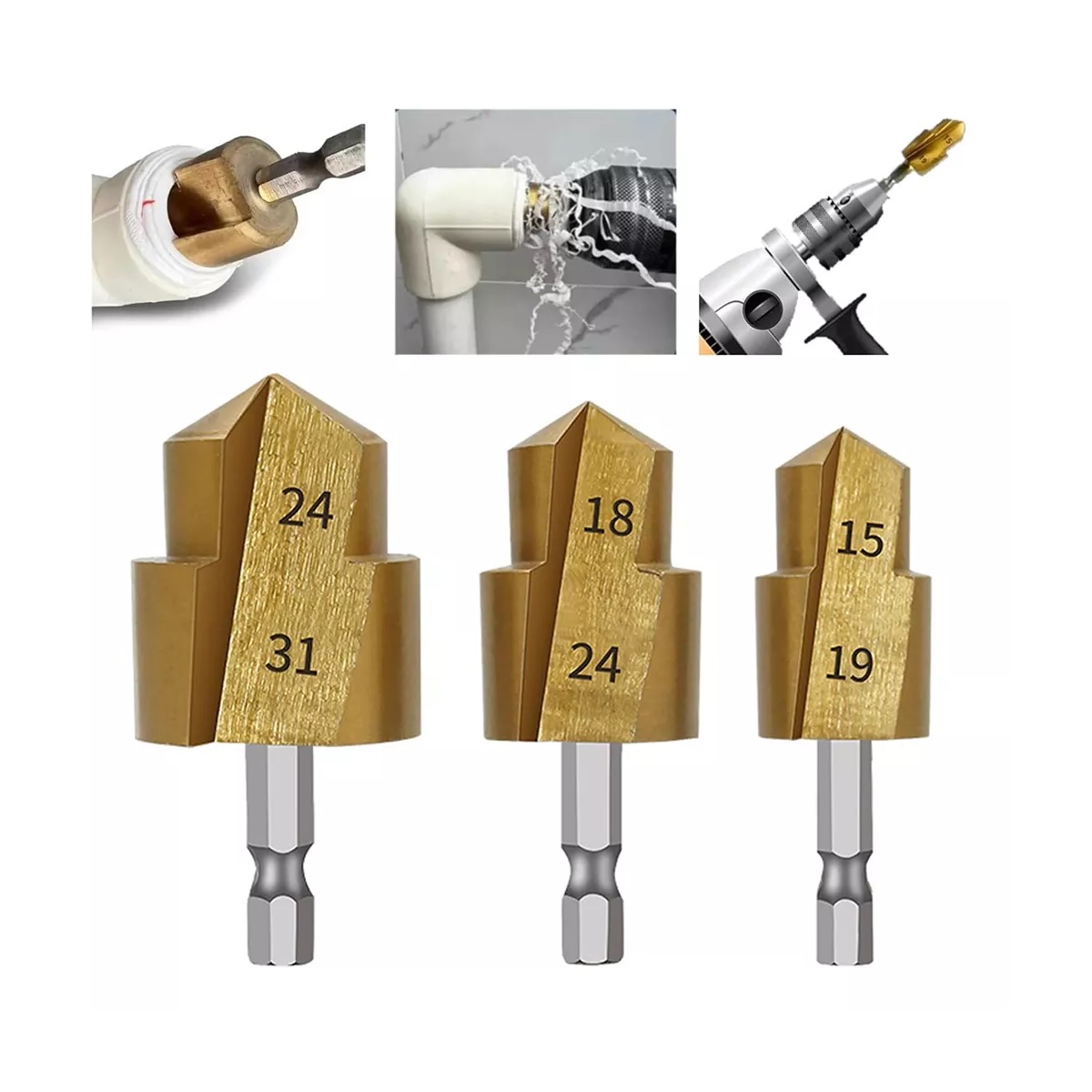 Broca Escalonada De Elevación Ppr Brocas Para Taladro 3pcs