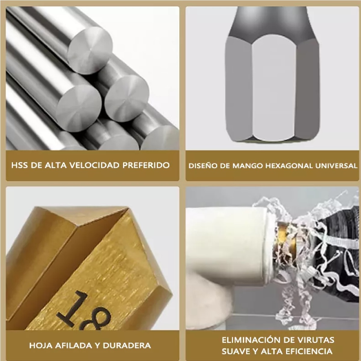Broca Escalonada De Elevación Ppr Brocas Para Taladro 3pcs