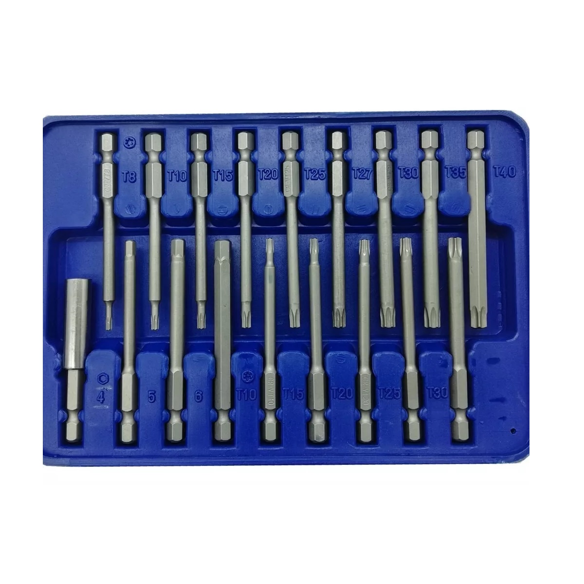 kit 50 Brocas Magnéticas Hexagonales Extralarga 1/4 75 mm para Destornillador Taladro