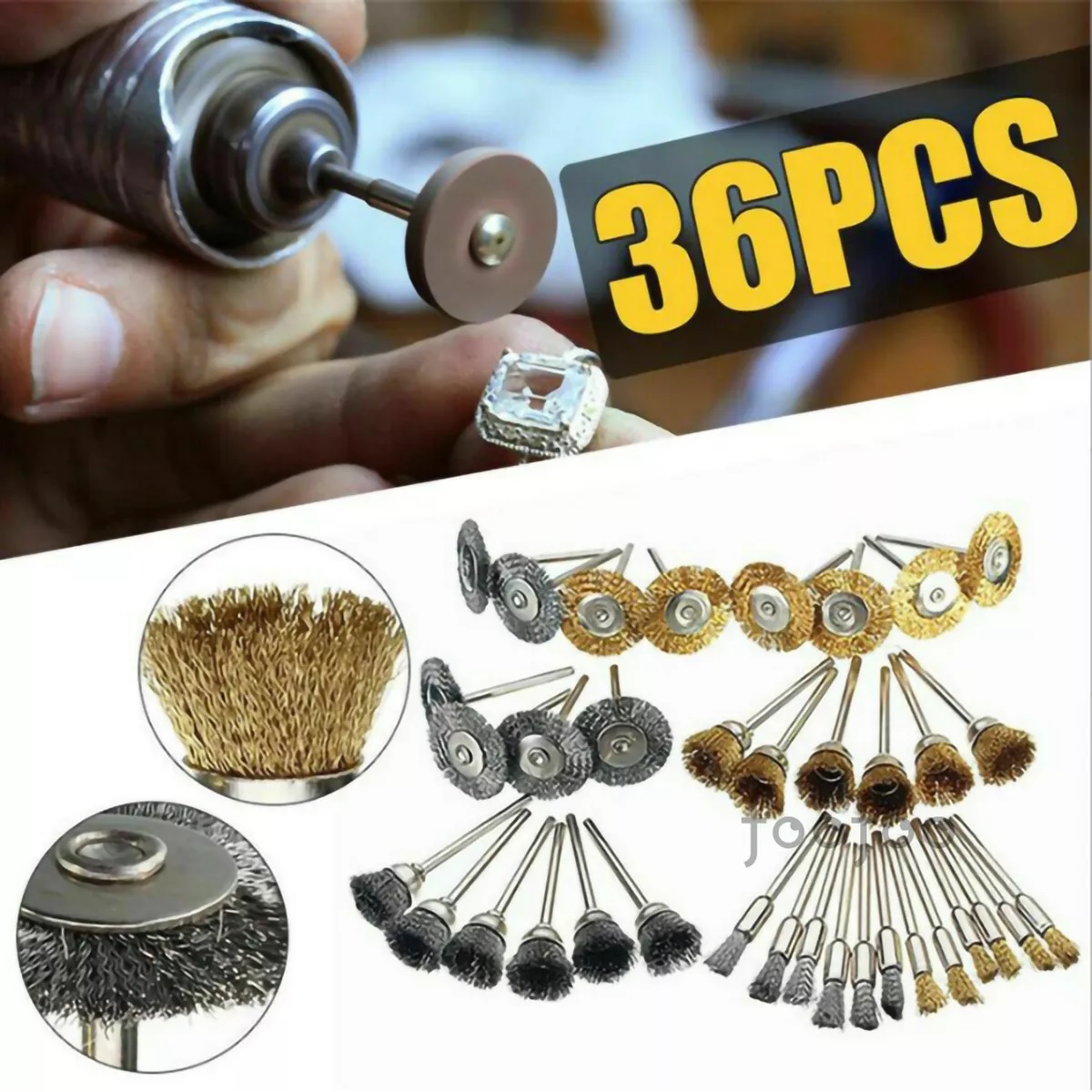 Juego De Cepillos De Alambre Para Mototool Taladro 36pzs