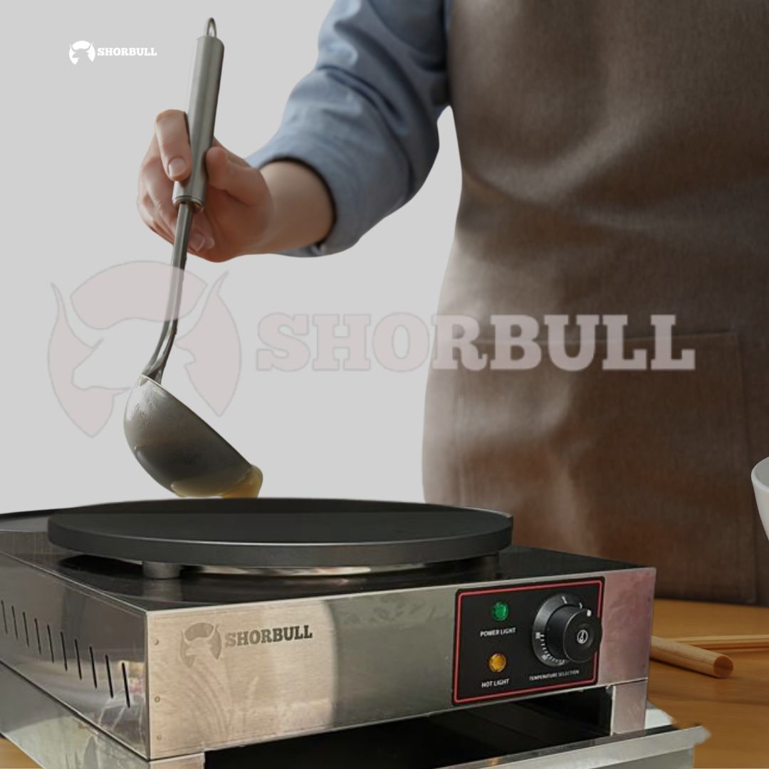 Crepera Industrial eléctrica 22 inch Shorbull Placa Antiadherente Control Temperatura