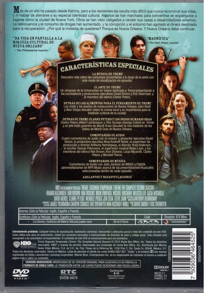 Treme Segunda Temporada 2 Dos Dvd