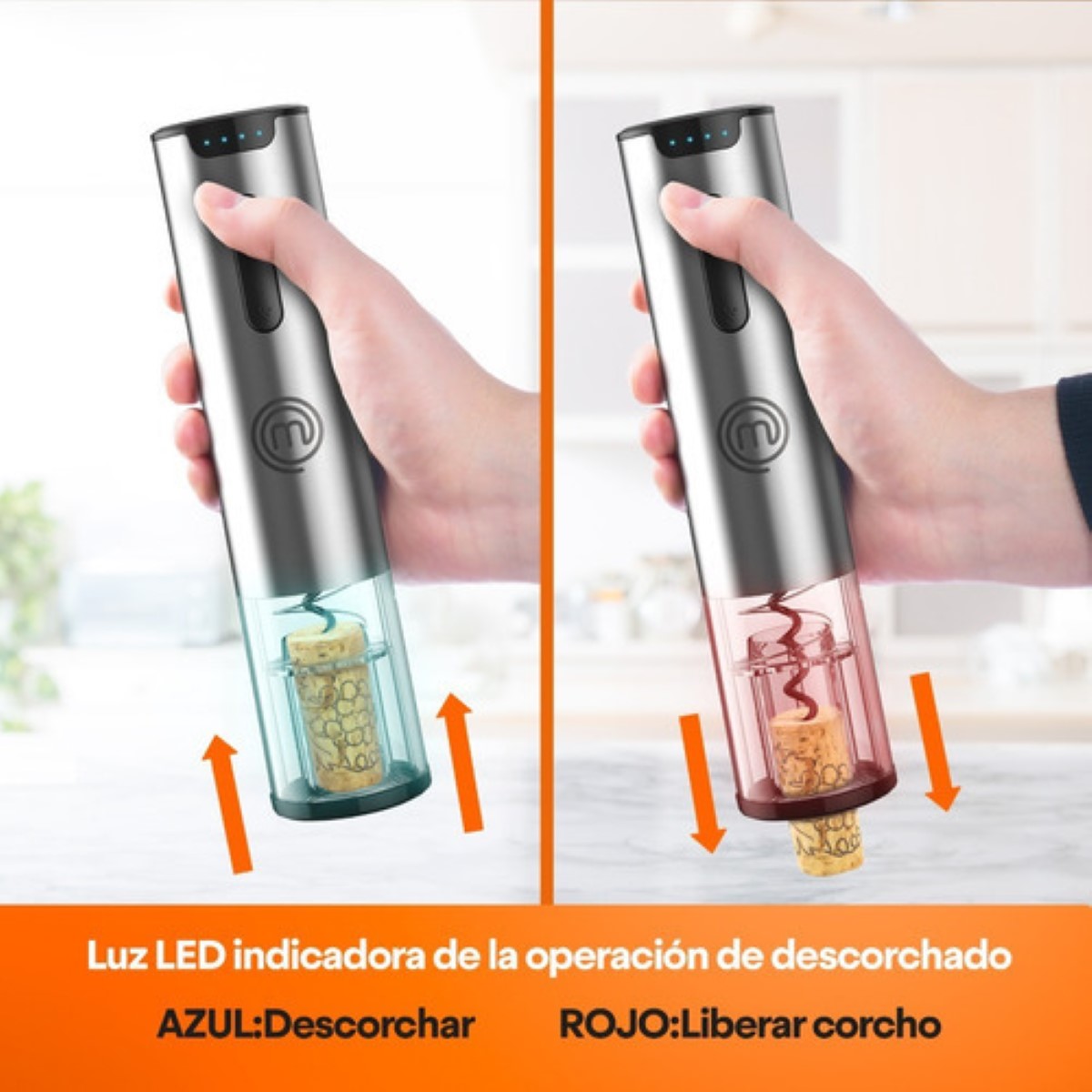 Descorchador Eléctrico Recargable  platedo