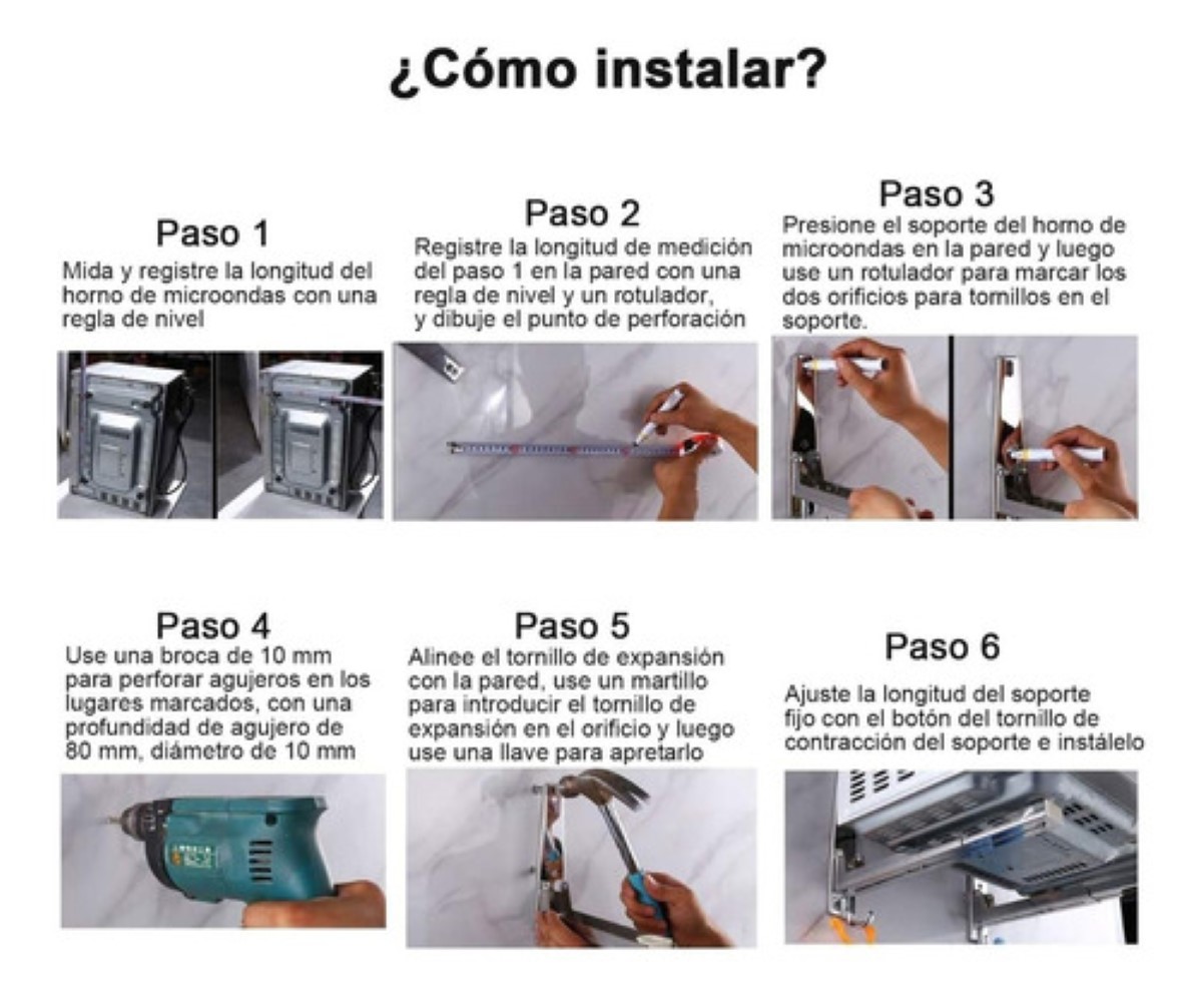 Soportes Plegables De Acero Inoxidable Para Microondas 2 pz