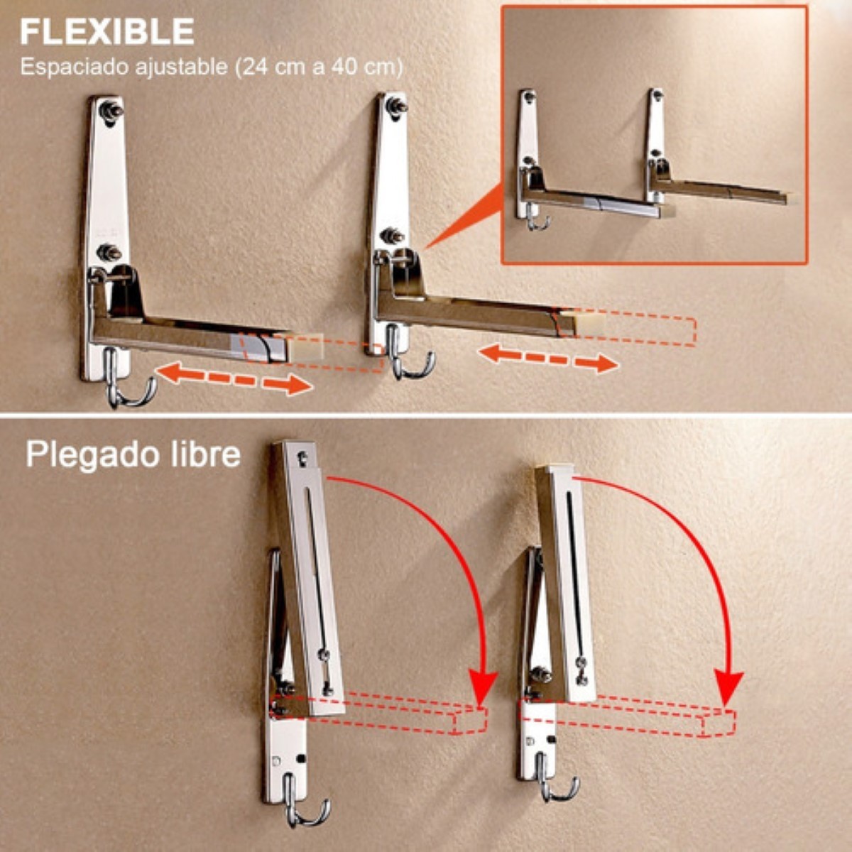 Soportes Plegables De Acero Inoxidable Para Microondas 2 pz