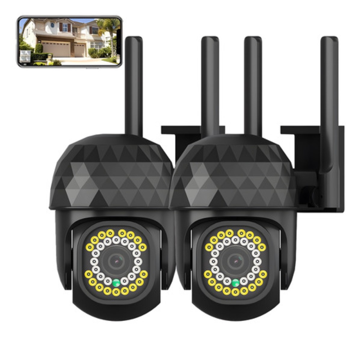 2 Camaras De Seguridad Baratas Vigilancia Wifi Exterior