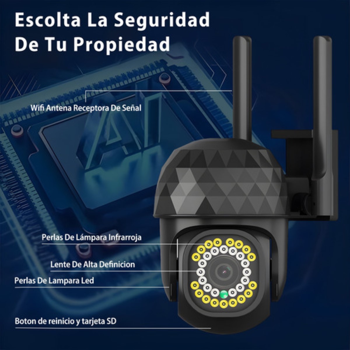 2 Camaras De Seguridad Baratas Vigilancia Wifi Exterior