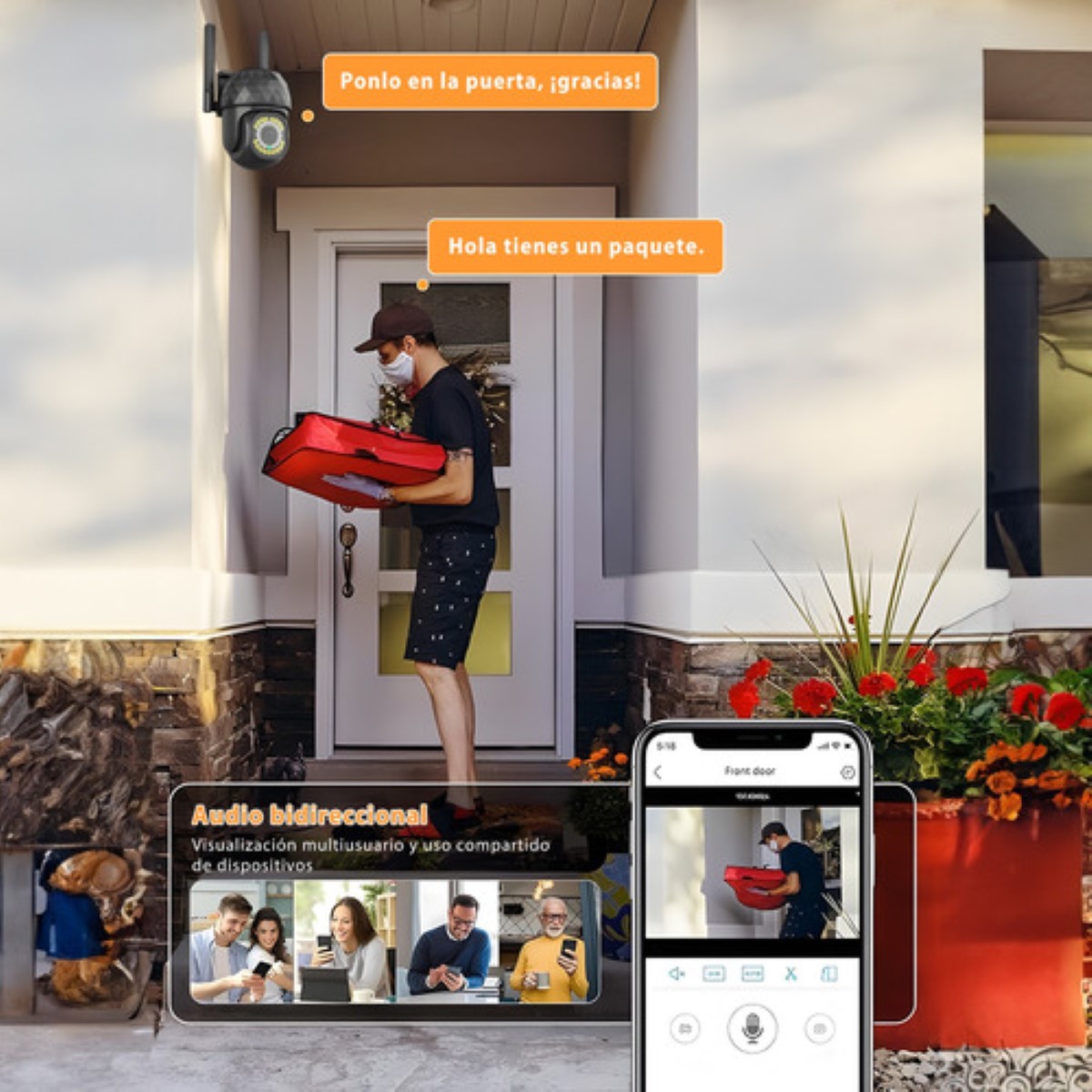 2 Camaras De Seguridad Baratas Vigilancia Wifi Exterior