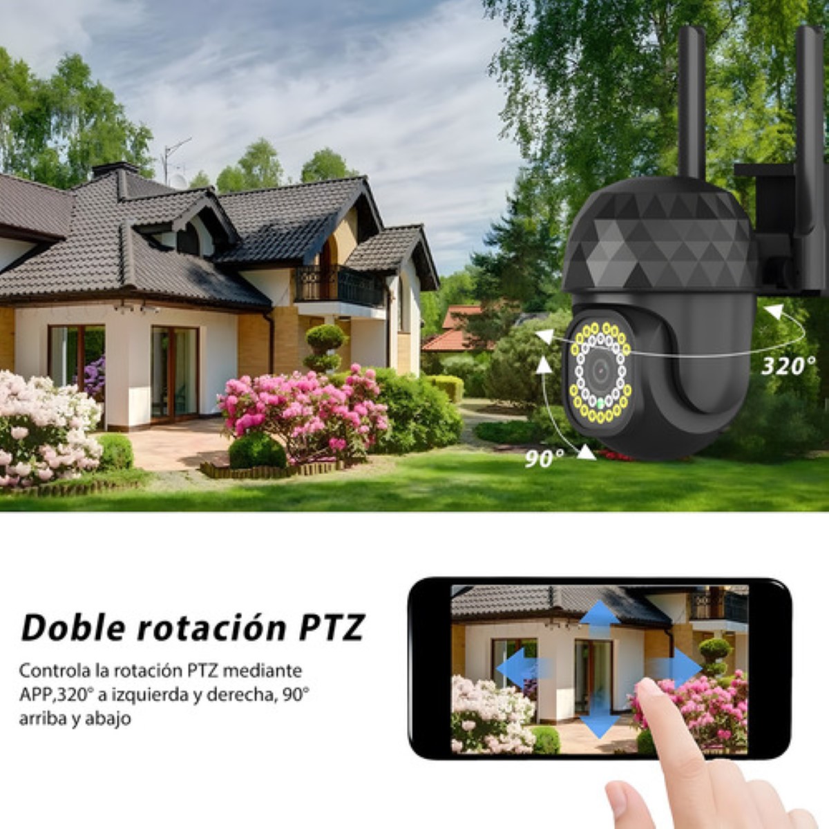 2 Camaras De Seguridad Baratas Vigilancia Wifi Exterior