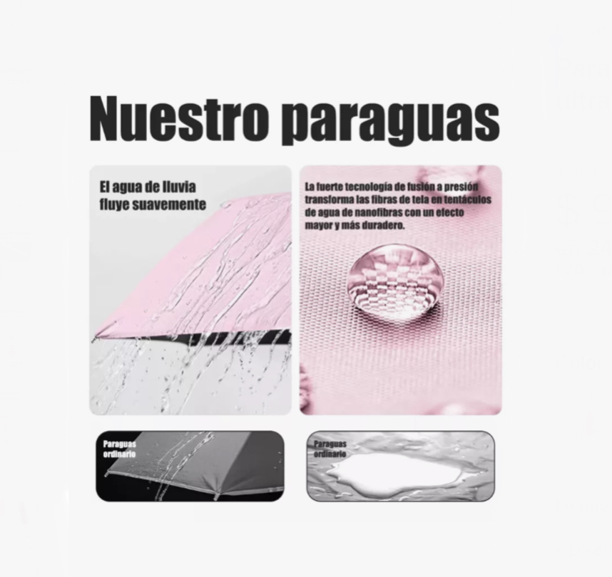 Paraguas Wünd bolsillo Anti-ultravioleta +bolsa Cápsula amarillo