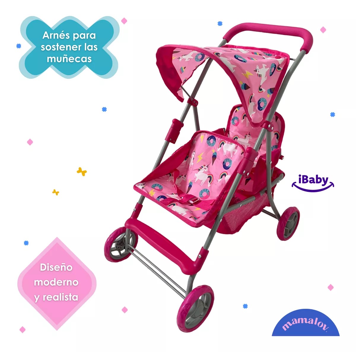 Carriolita De Juguete Para Muñecas Ibaby Pereli - Gemelos