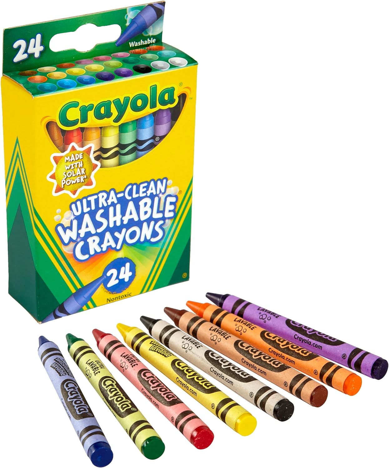 Crayola 24 Crayones Lavables Ultra Limpios Niños Regalos