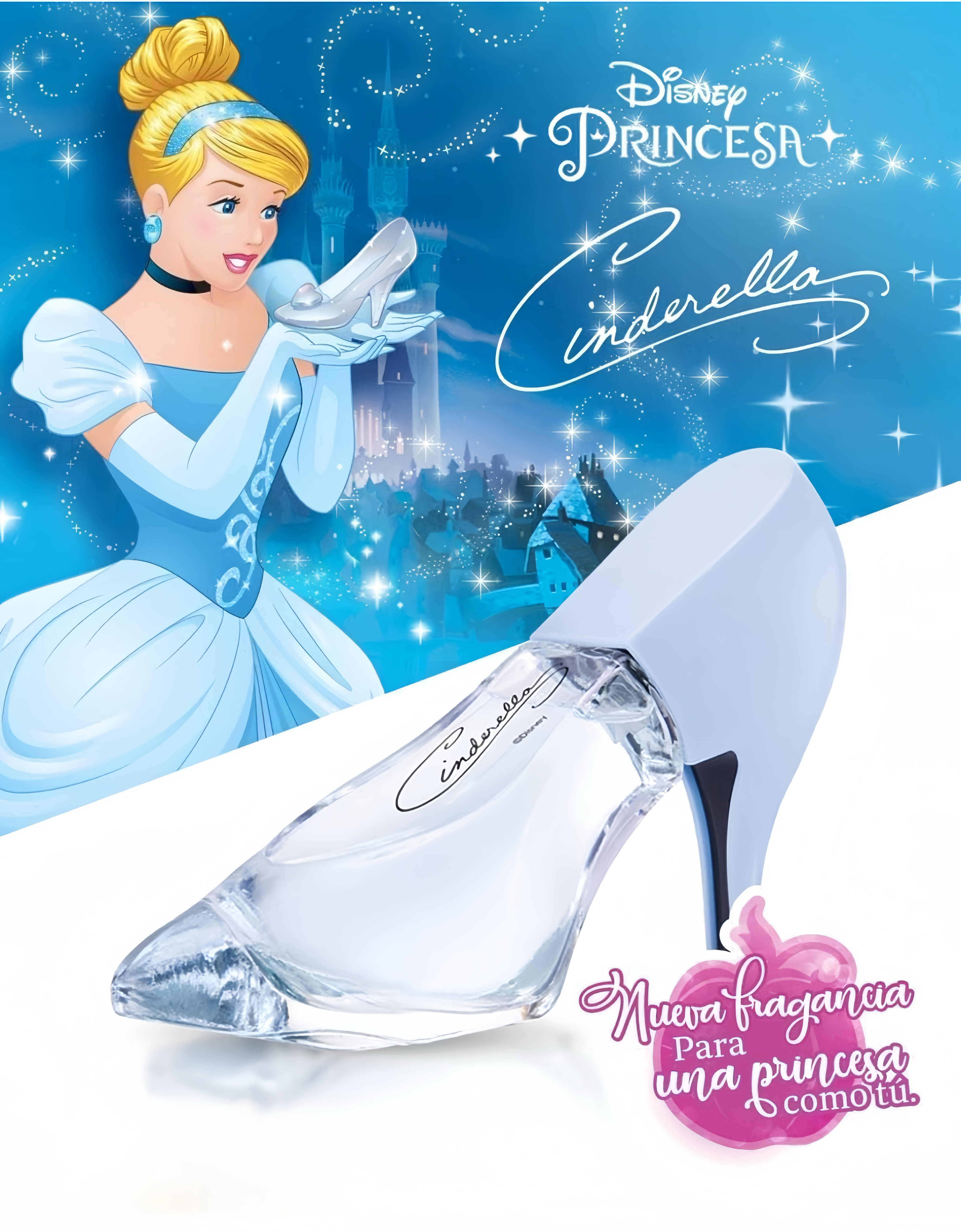 CENICIENTA ZAPATILLA PERFUME FRAGANCIA INFANTIL EL PREFERIDO DE LAS NIÑAS EAU DE PARFUM AROMA DE ALTA DURACIÓN EN HERMOSO FRASCO EN FORMA DE ZAPATILLA