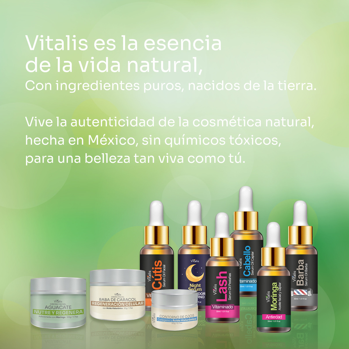 Kit Facial: Crema Acido Hialurónico + Serum Vitamina C Vitalis