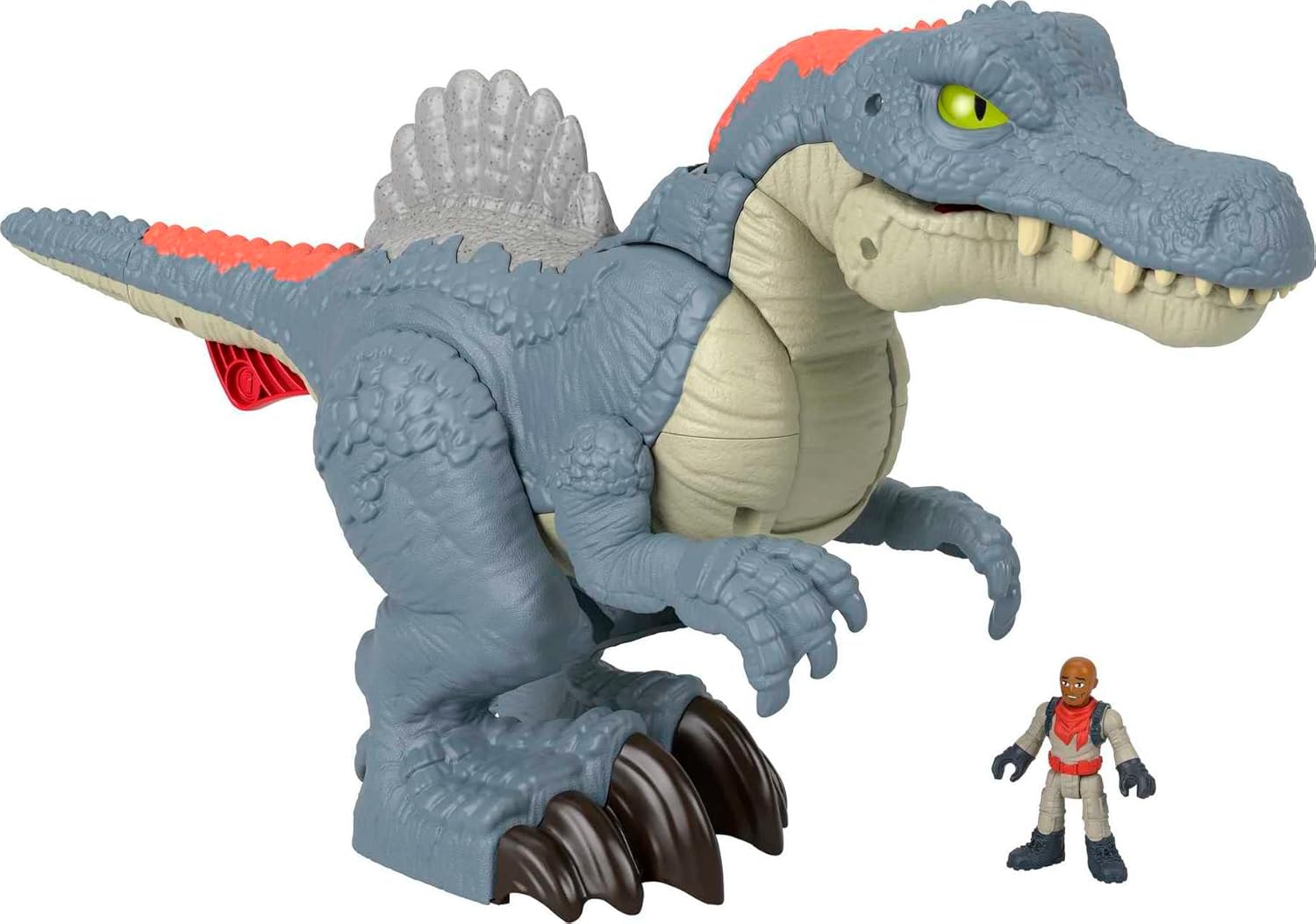 Imaginext Jurassic World Dinosaurio Juguete Spinosaurus Modo Ataque para niños