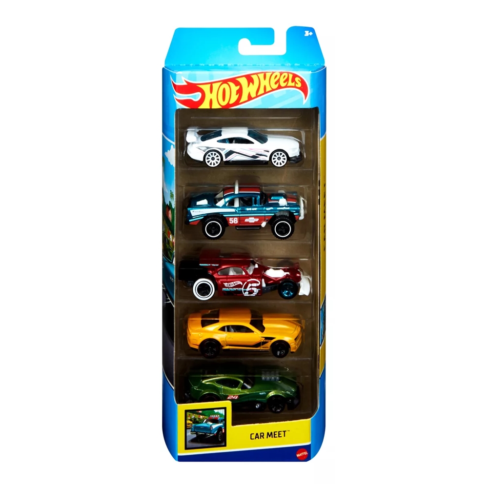 Vehículo Hot Wheels Paquete 5 Autos Varios Modelos 01806 Mattel
