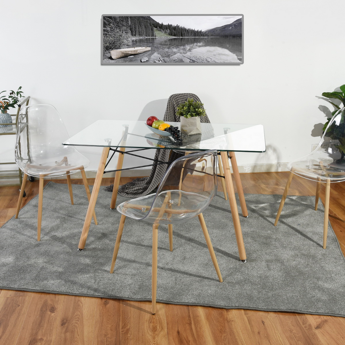 Mesa Comedor Industrial Minimalista 6 Personas 120 X 70 Cm