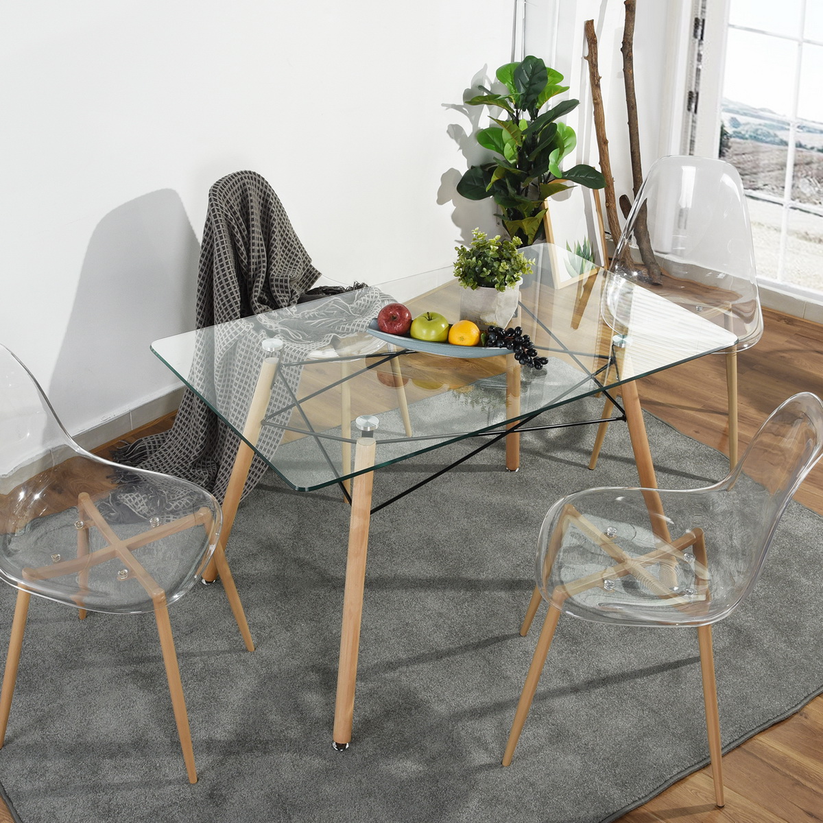 Mesa Comedor Industrial Minimalista 6 Personas 120 X 70 Cm