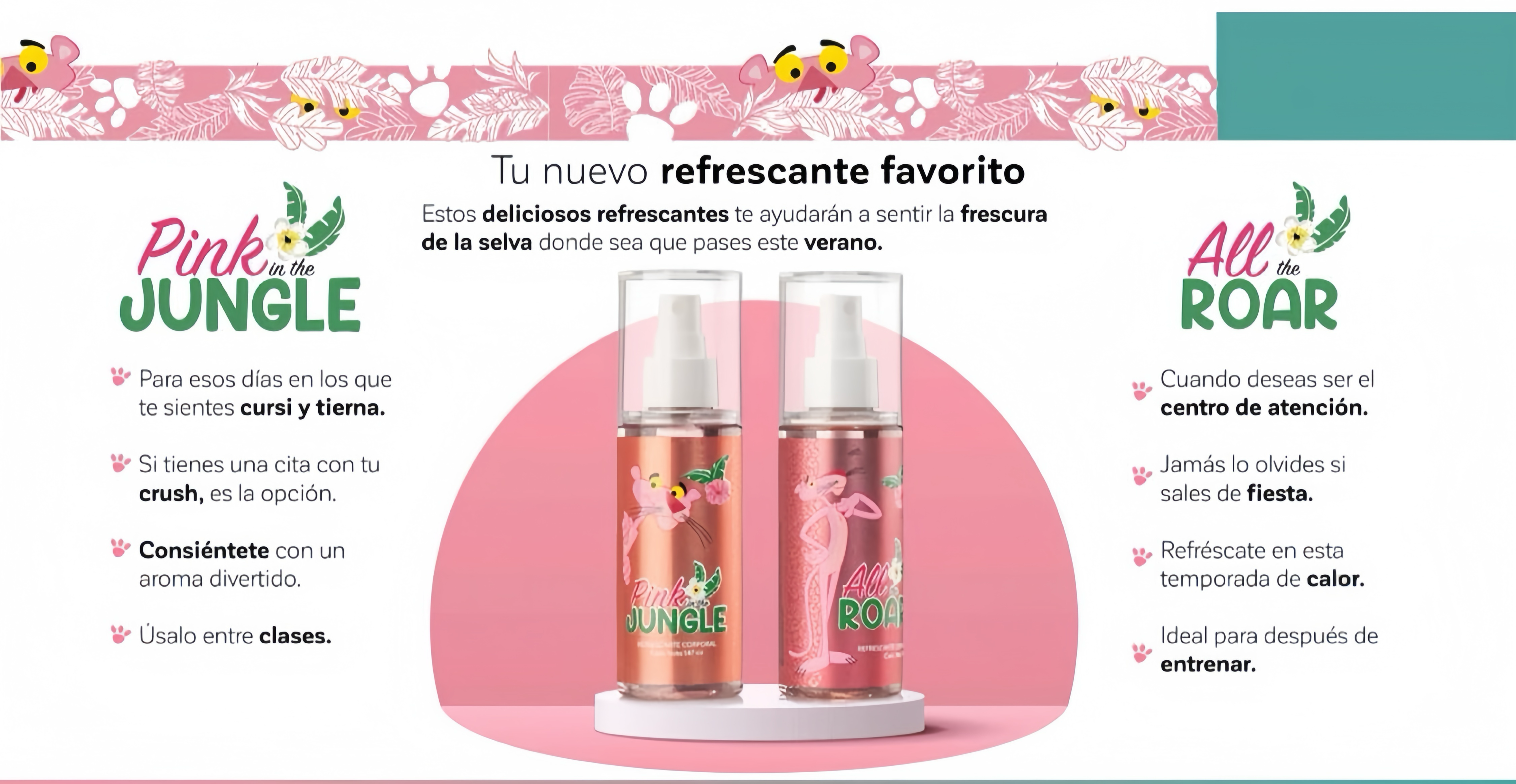 LA PANTERA ROSA SET DE 2 REFRESCANTES CORPORALES EXQUISITO AROMA EDICIÓN LIMITADA