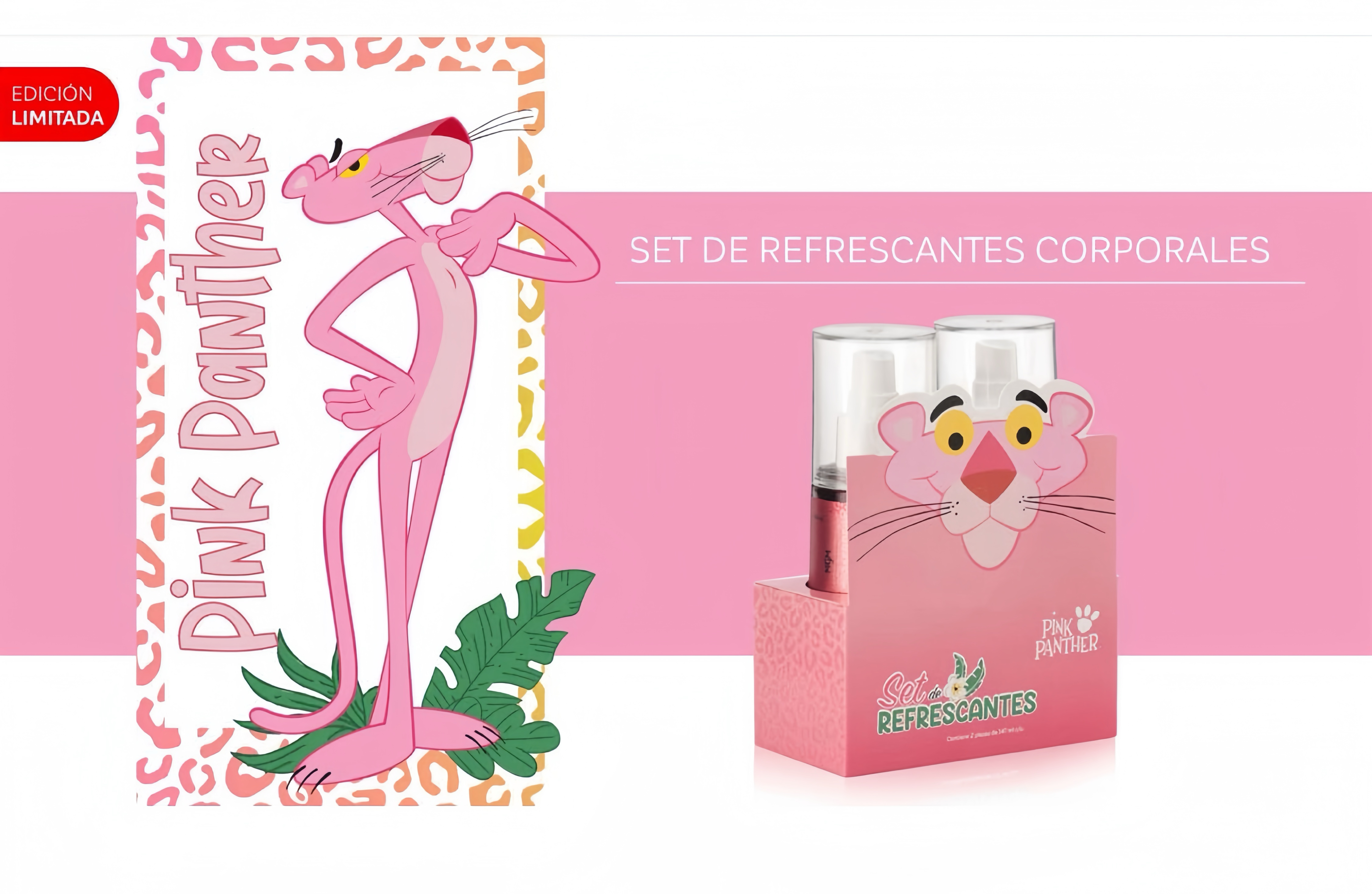 LA PANTERA ROSA SET DE 2 REFRESCANTES CORPORALES EXQUISITO AROMA EDICIÓN LIMITADA
