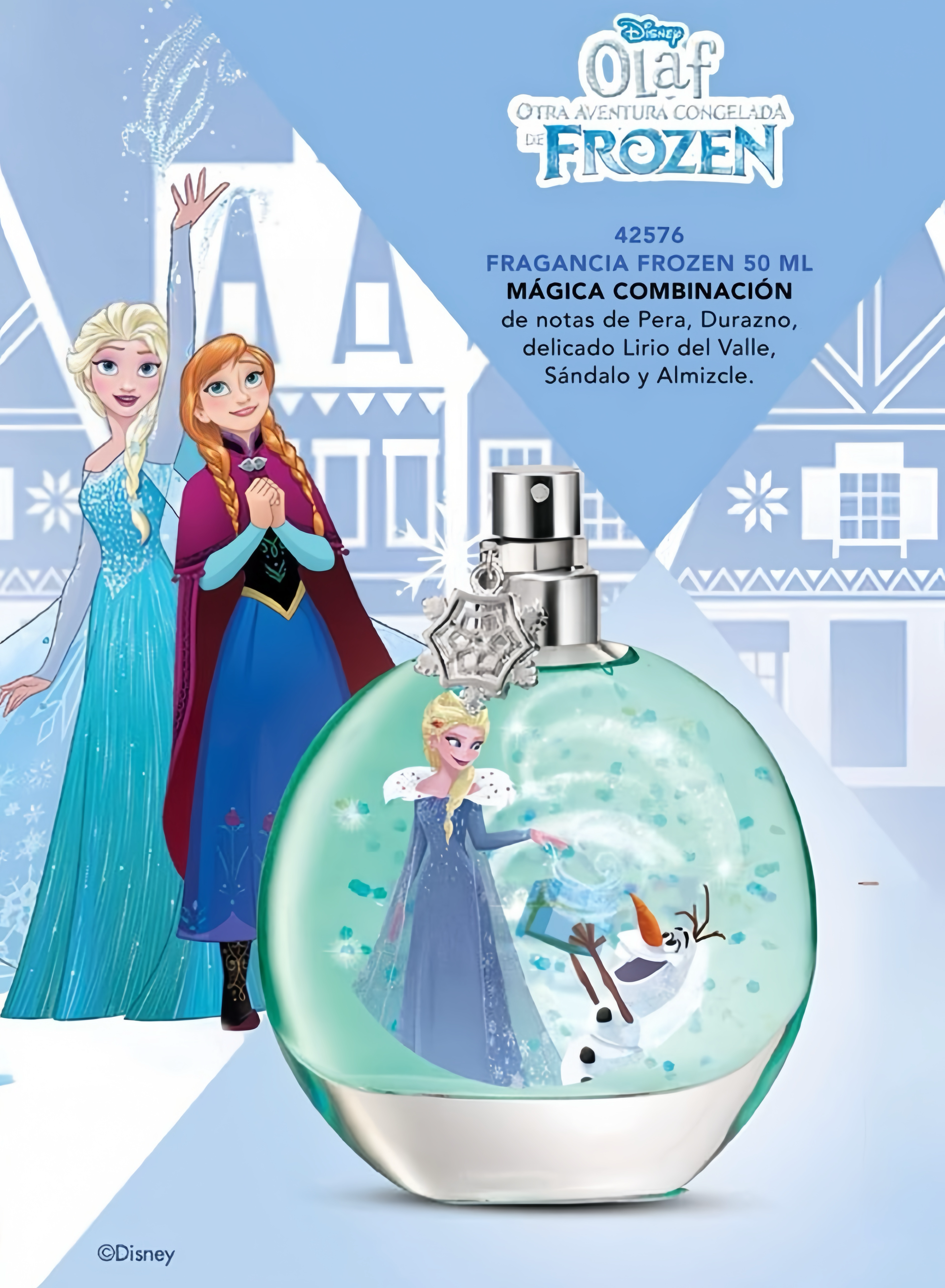 FROZEN OLAF PERFUME FRAGANCIA INFANTIL DISNEY PRINCESAS EAU DE PARFUM 