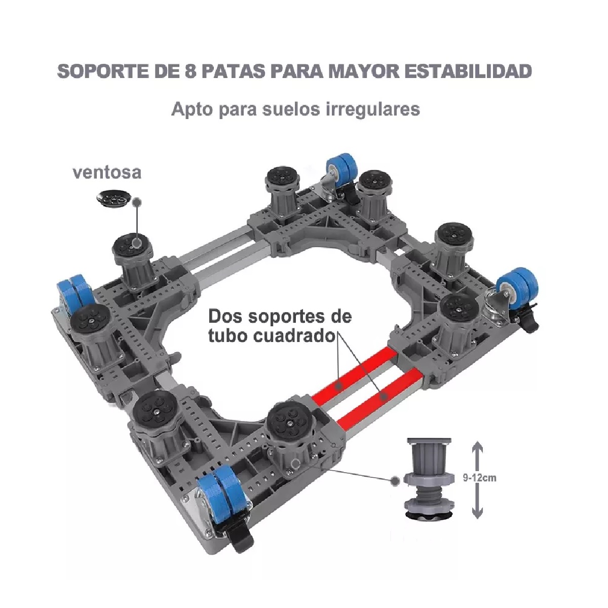Base Multifuncional Universal Para Lavadoras Y Refrigerado