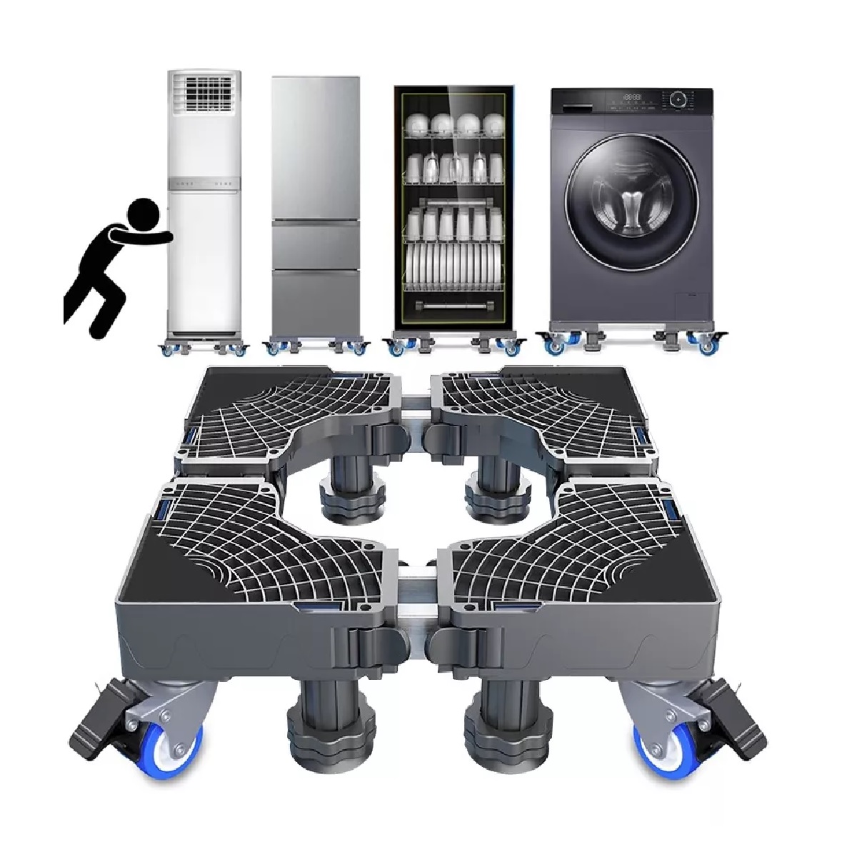 Base Multifuncional Universal Para Lavadoras Y Refrigerado