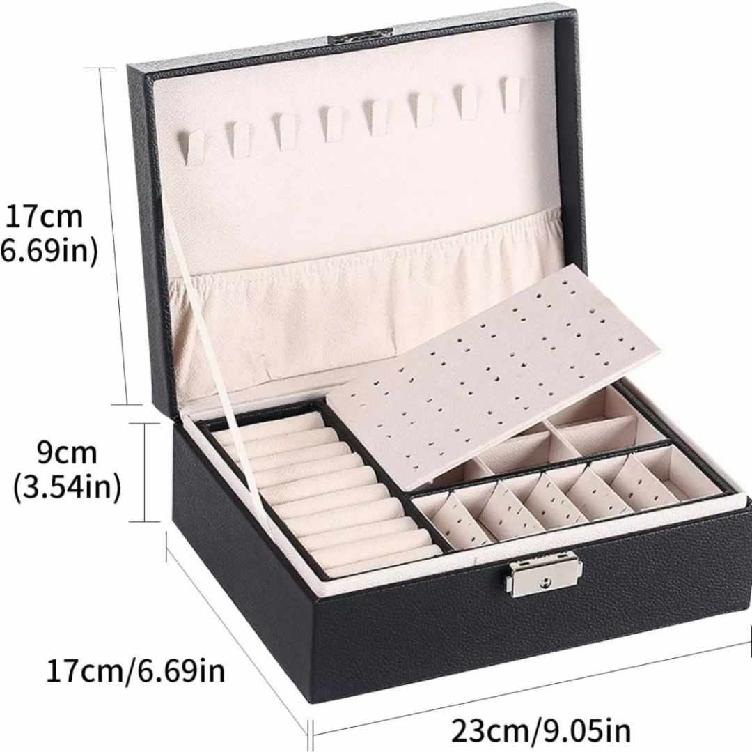 Estuche Alhajero Organizador Joyeria Relojes Con Cerradura
