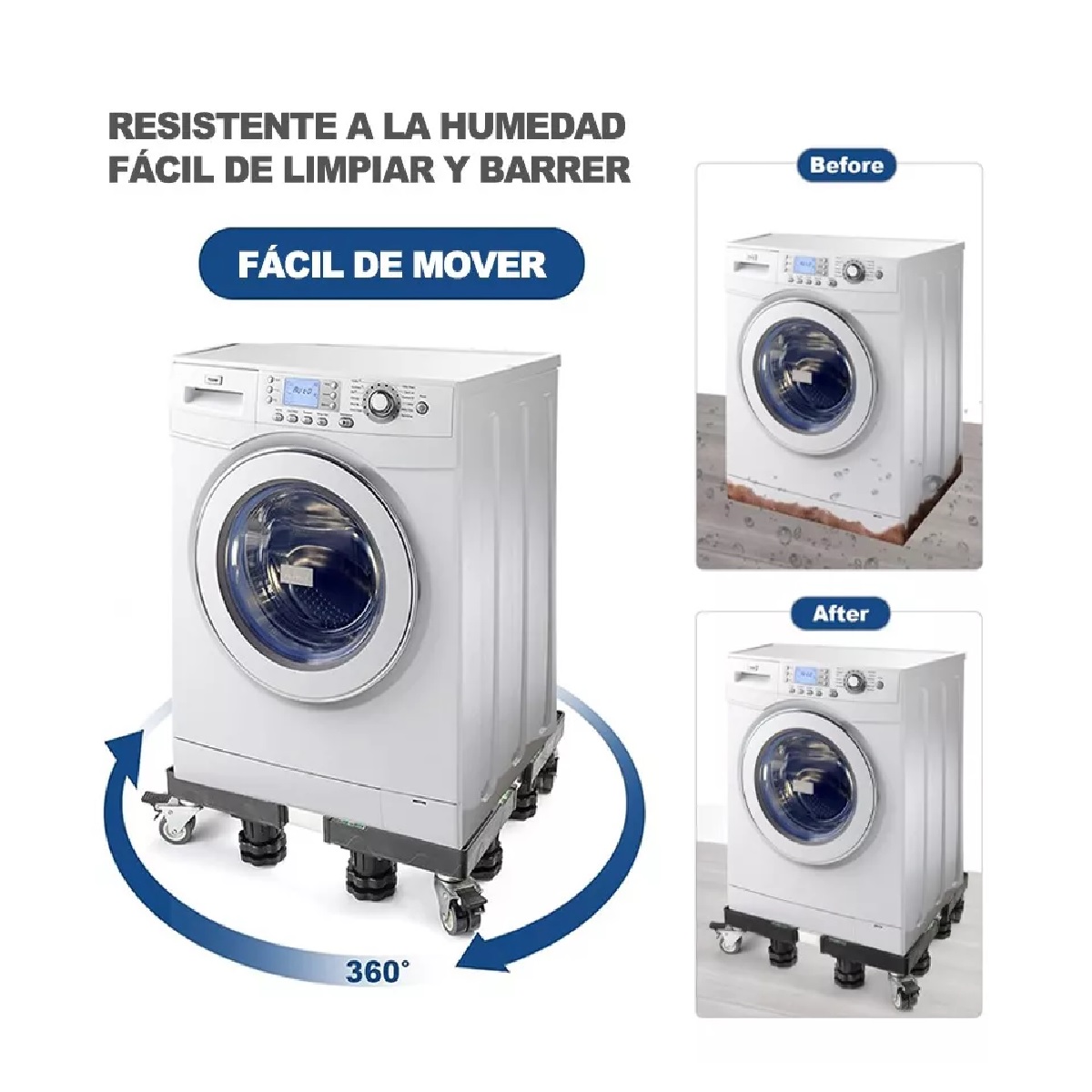 Base Multifuncional Universal Para Lavadoras Y Refrigerado