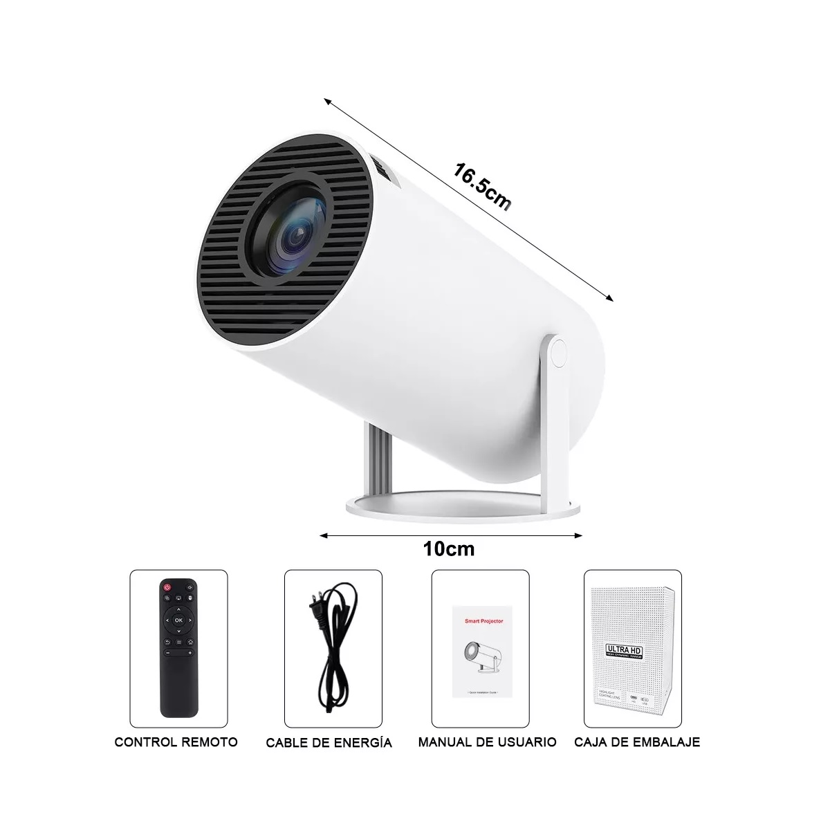 Proyector Mini Ledstar HY300 110V/220V Color Blanco