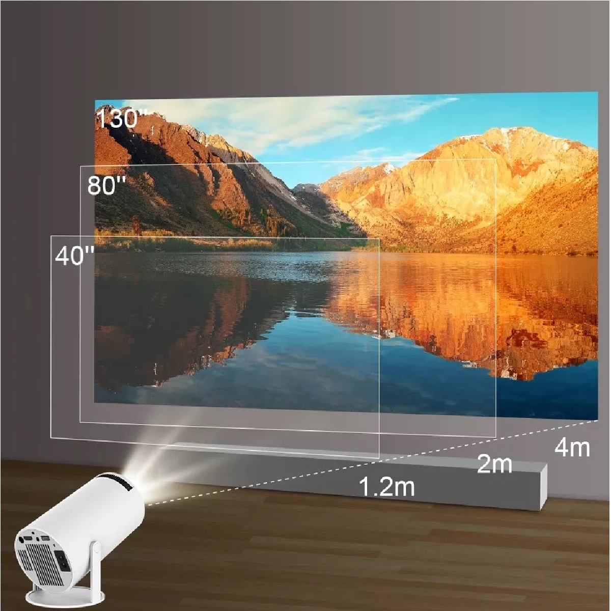 Proyector Mini Ledstar HY300 110V/220V Color Blanco