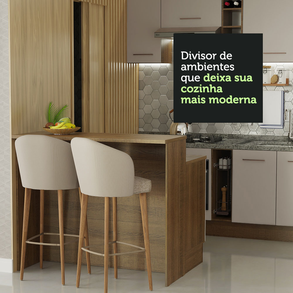 Isla de Cocina con Encimera y Mostrador Madesa Ágata 120cm MC