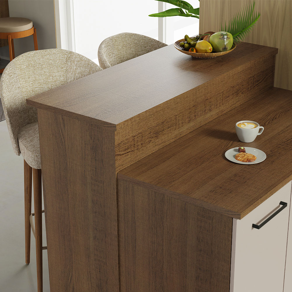 Isla de Cocina con Encimera y Mostrador Madesa Ágata 120cm MC