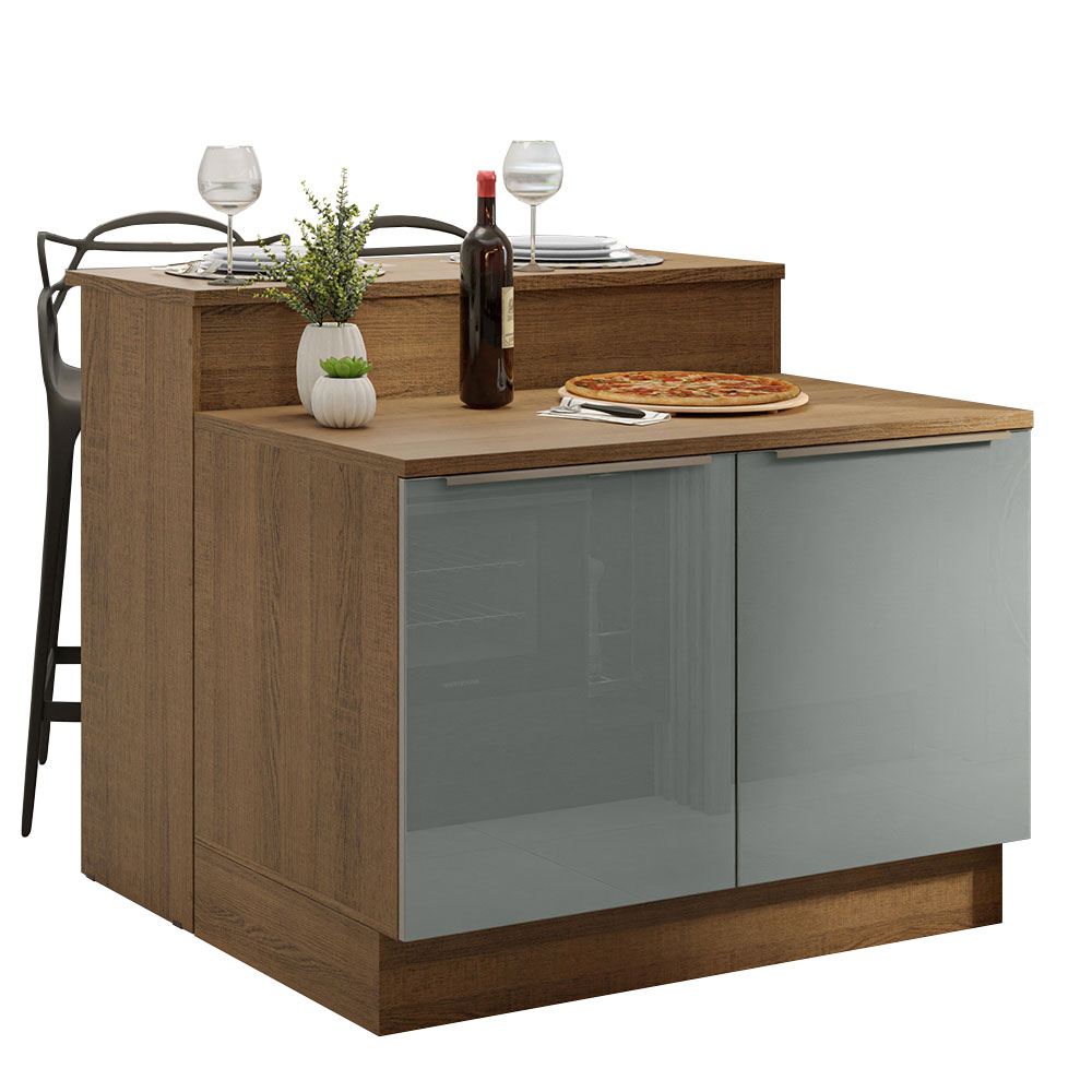 Isla de Cocina con Encimera y Mostrador Madesa Glamy 120cm MG