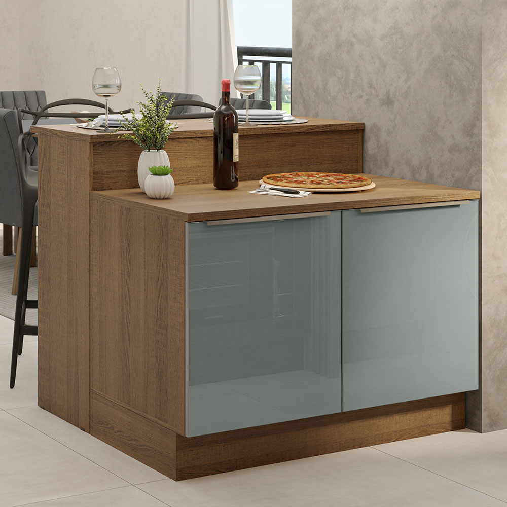 Isla de Cocina con Encimera y Mostrador Madesa Glamy 120cm MG